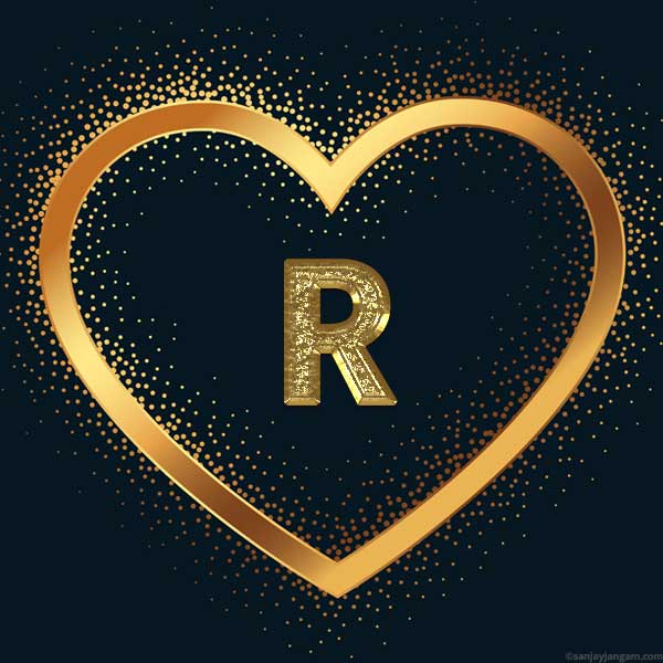 stylish r letter dp